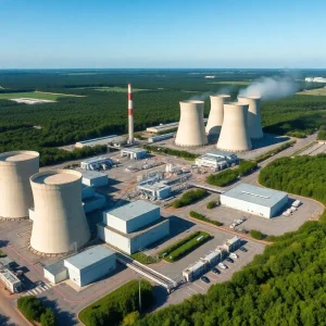 Aerial view of V.C. Summer Nuclear Power Plant in South Carolina.