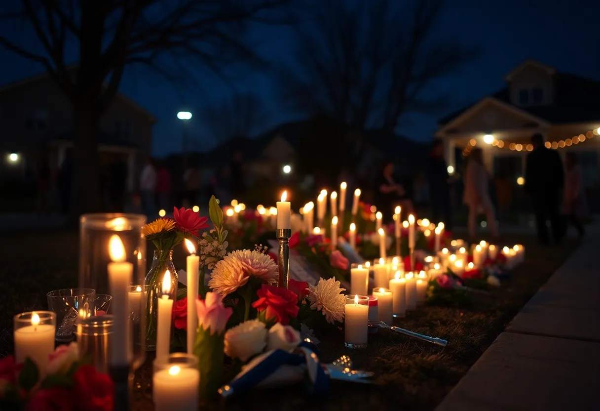Community vigil honoring the victims of the shooting in Kingstree, SC