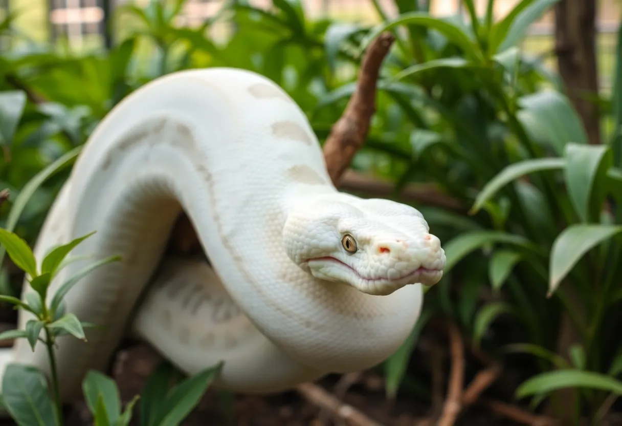 12-foot albino Burmese python