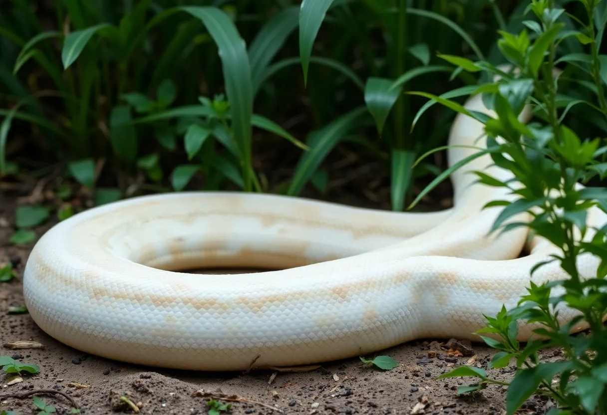 Albino python captured in Newberry County