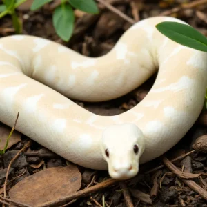 Albino reticulated python captured in Newberry SC