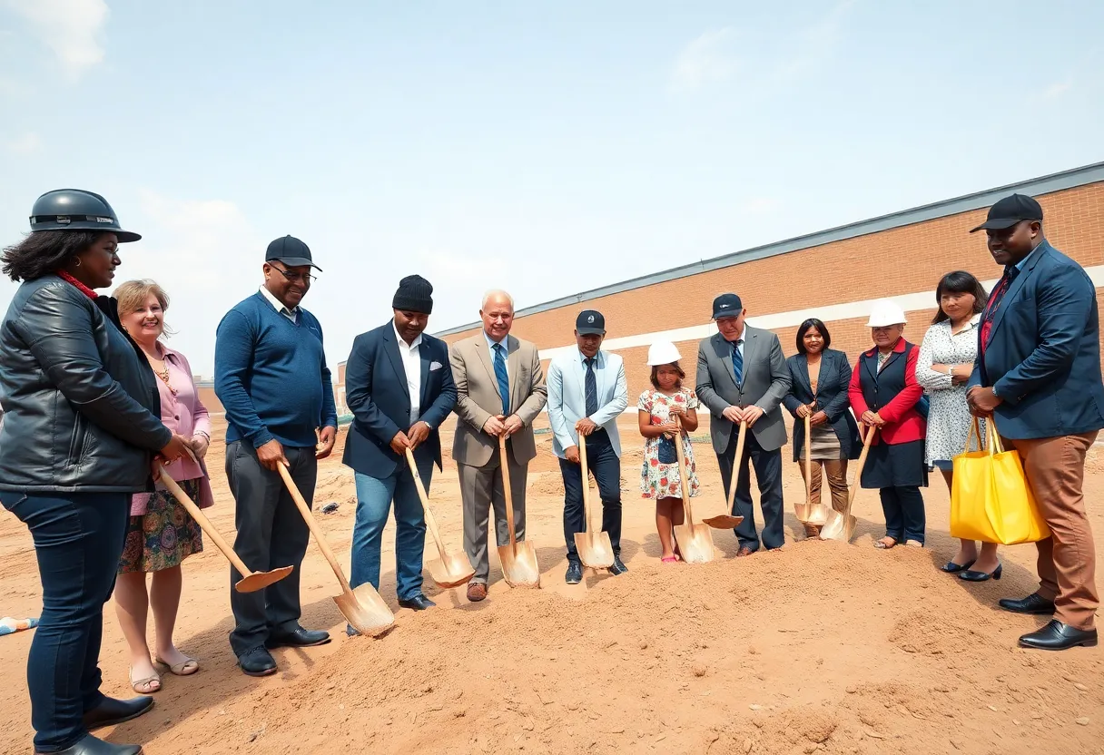 Groundbreaking ceremony at Chapin Elementary School