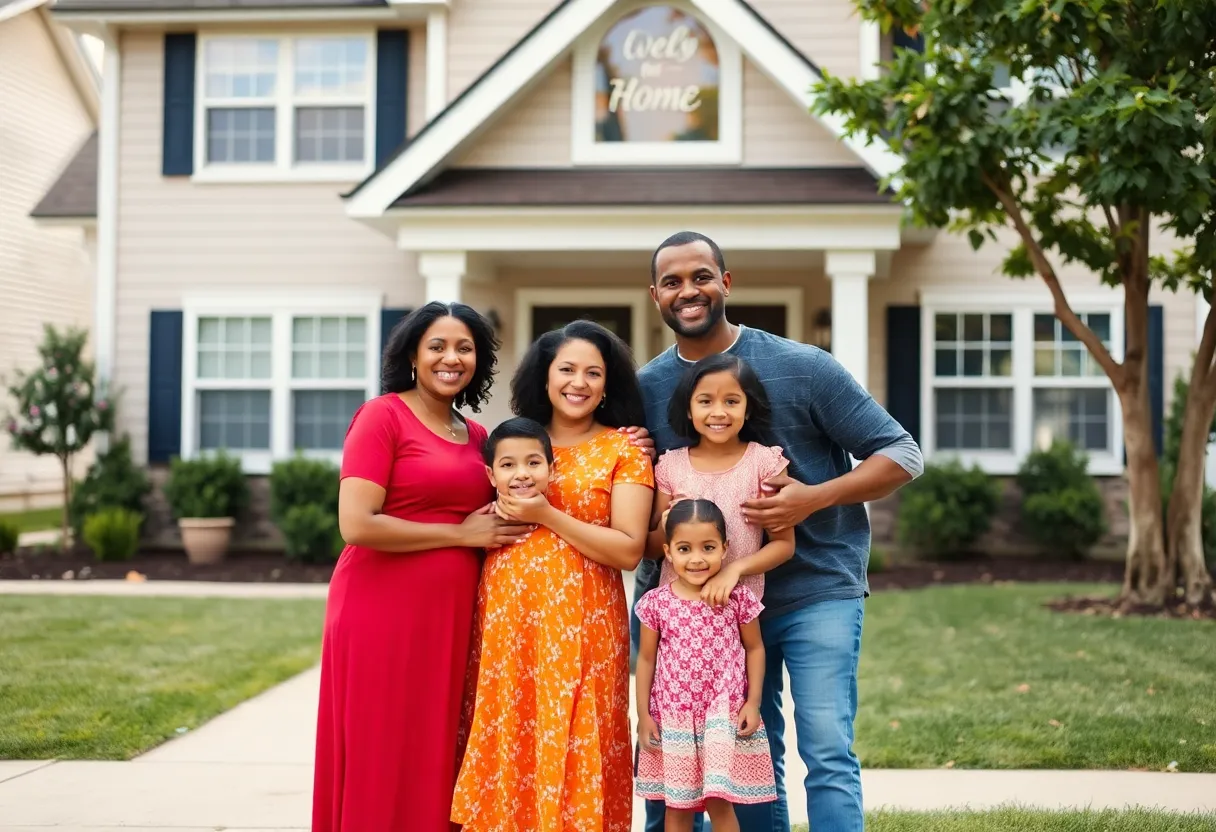 Family Celebrating Homeownership