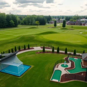 Revitalized Lake Murray Golf Center with driving range and mini-golf area