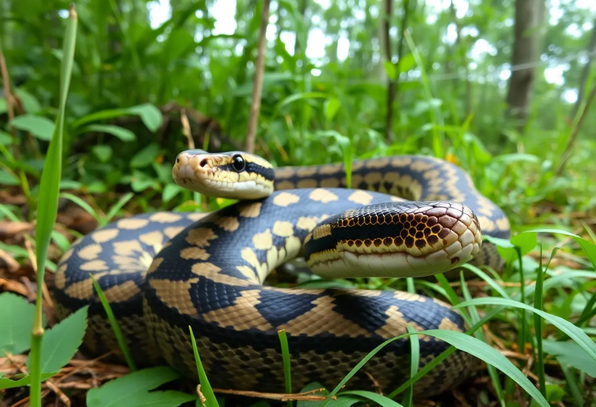 Large albino python captured in South Carolina