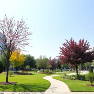 Community members discussing urban forestry plans in Newberry