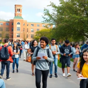Students engaging in activities at Presbyterian College campus