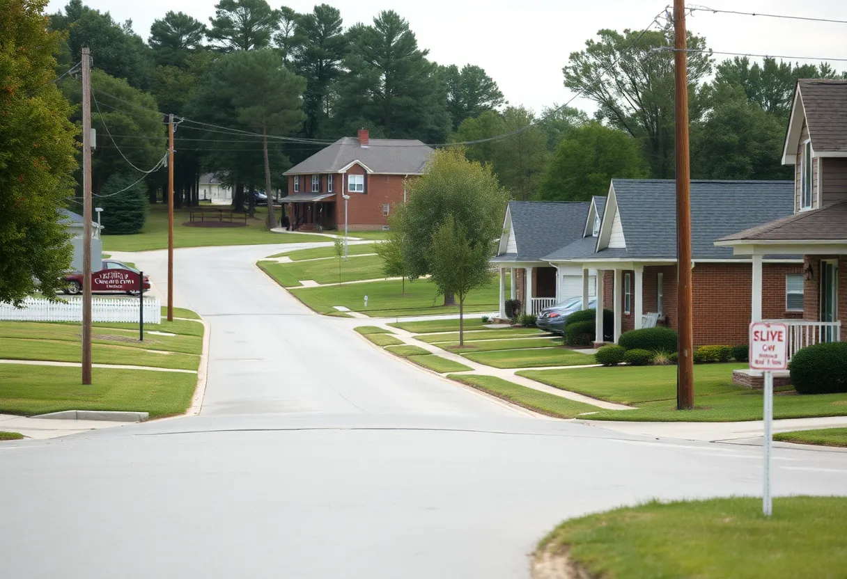 Neighborhood in Prosperity SC showcasing a sense of community