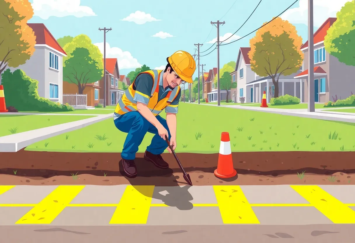 Community Worker Promoting Safe Digging