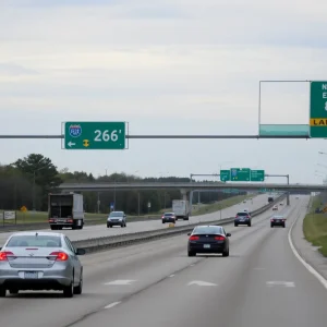 Scene of Interstate 26 near Exit 82 in West Columbia