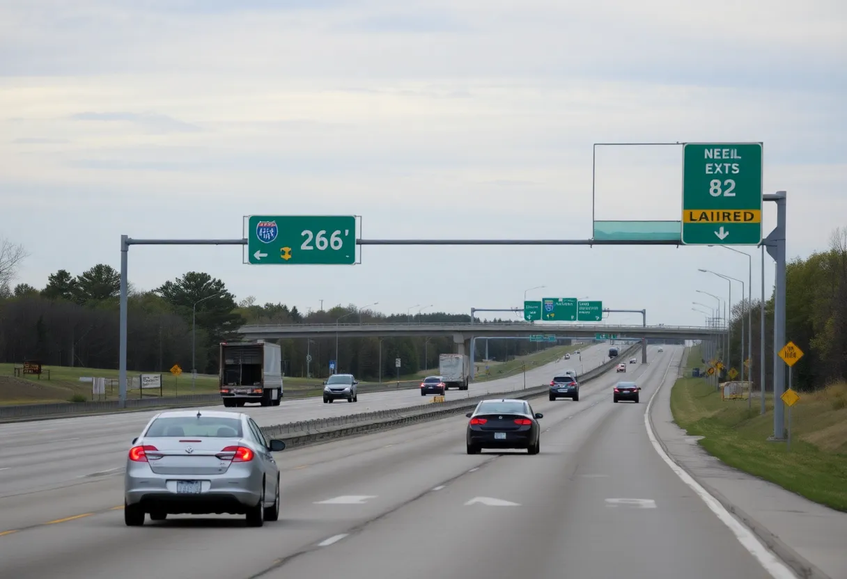 Scene of Interstate 26 near Exit 82 in West Columbia