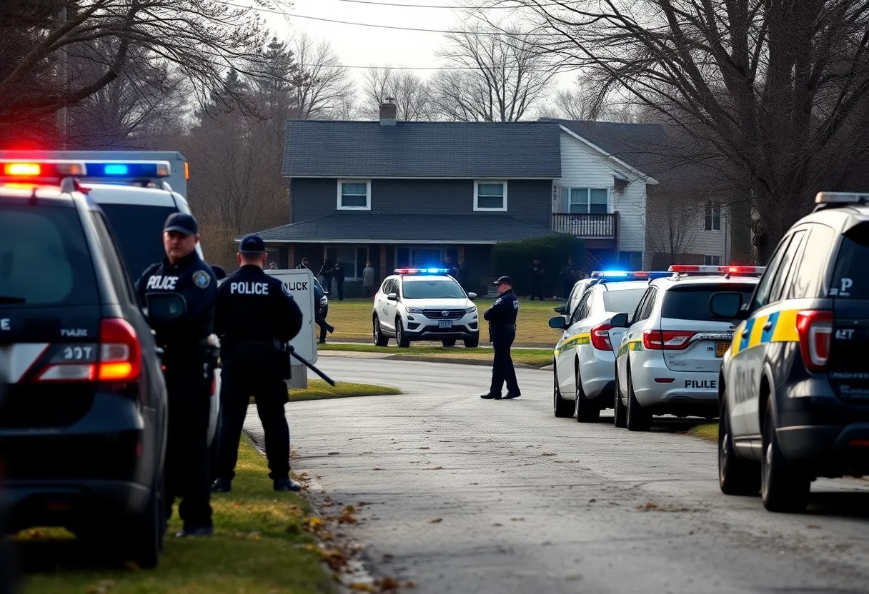 Law enforcement at a standoff site in West Columbia, South Carolina.