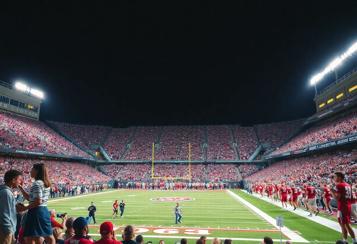 South Carolina Gamecocks game atmosphere with fans at stadium