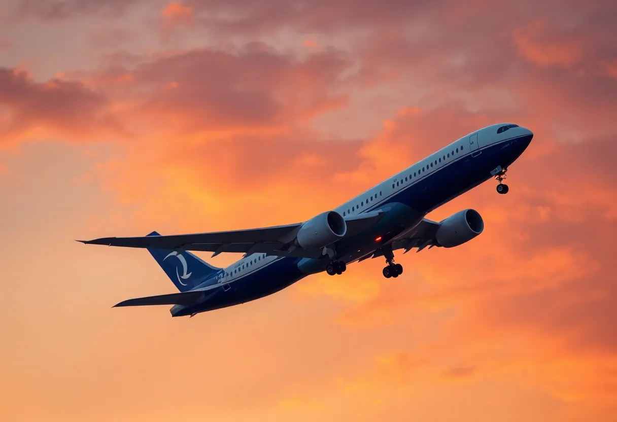 Boeing 787 Dreamliner in Flight