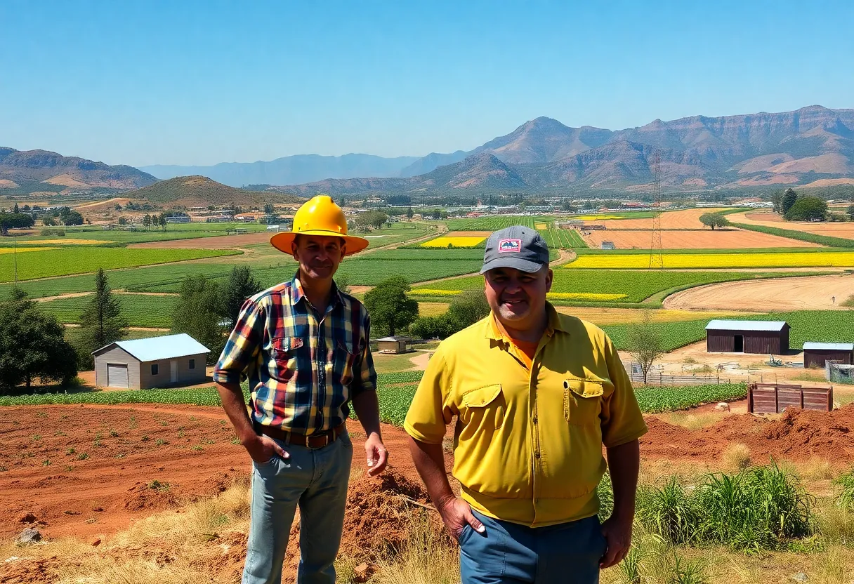Visual representation of California's economy supported by immigrant labor in agriculture and construction.