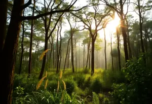 Lush forest area in Florida, a serene hunting location.