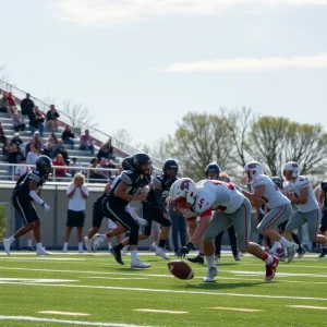 High school football game between King Academy and Newberry Academy