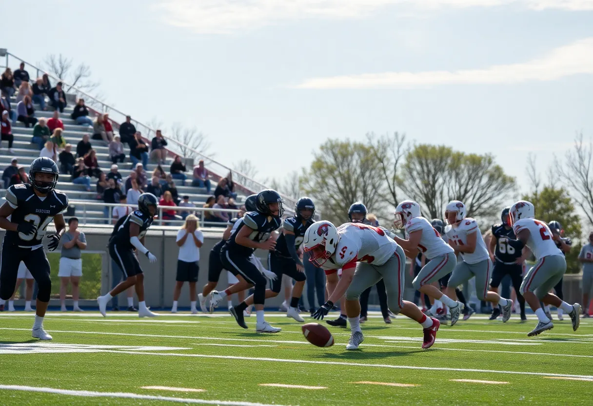 High school football game between King Academy and Newberry Academy