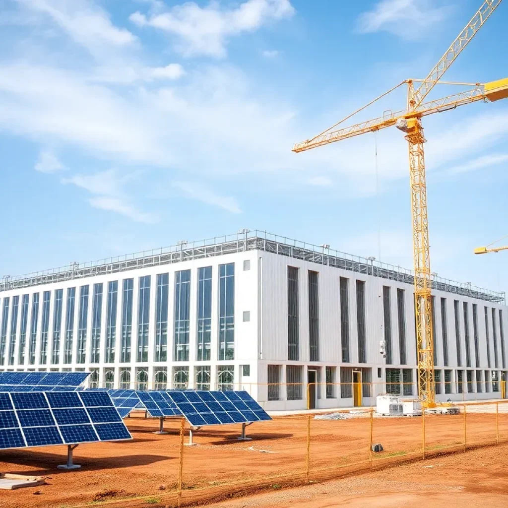 Construction site of Meta Platforms data center in Aiken County