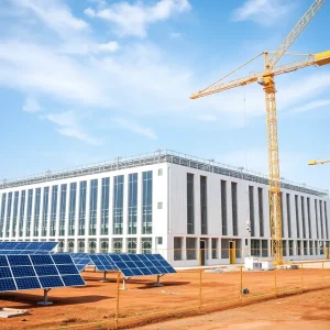 Construction site of Meta Platforms data center in Aiken County