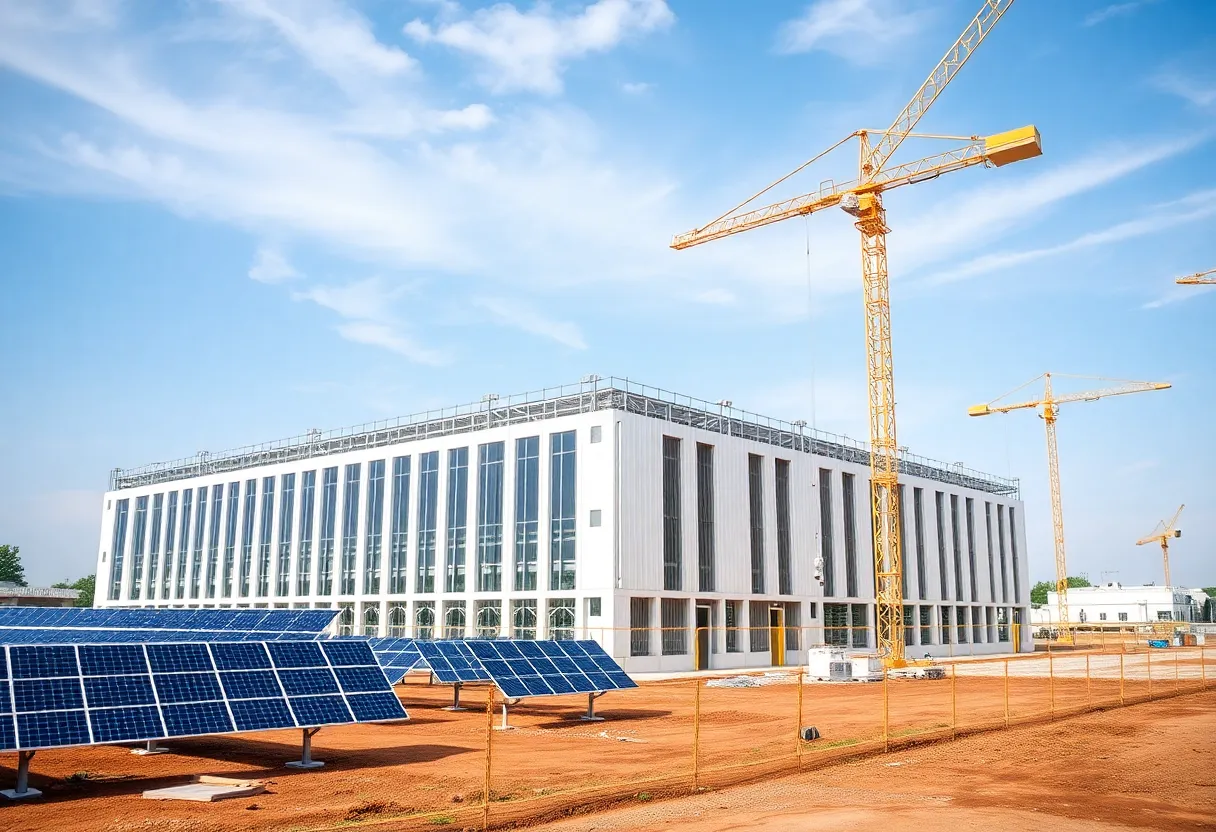 Construction site of Meta Platforms data center in Aiken County