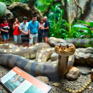 12-foot python named Nanners in Edisto Island Serpentarium