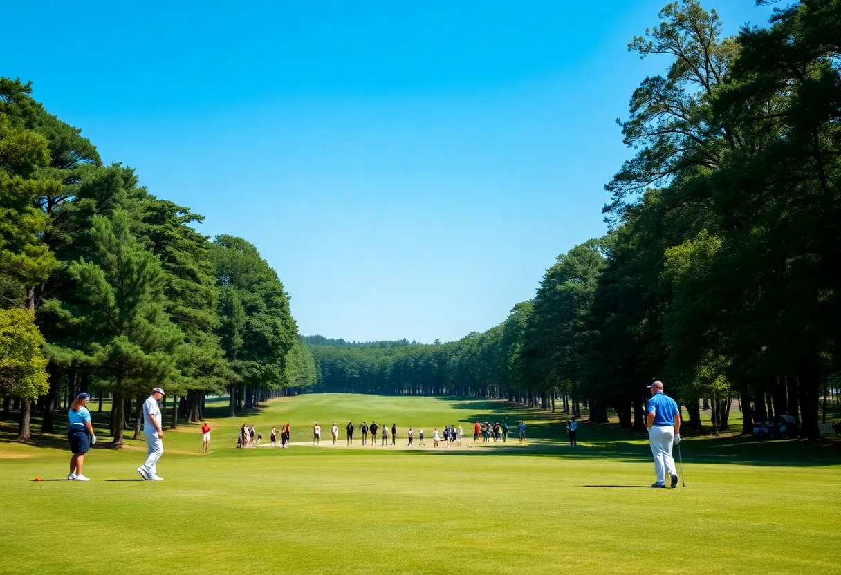 Newberry College golf teams competing at the Savannah Lakes Fall Invitational.