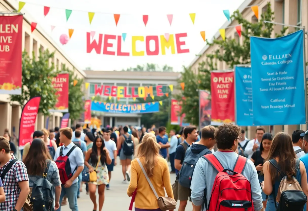 Newberry College students at welcome week activities