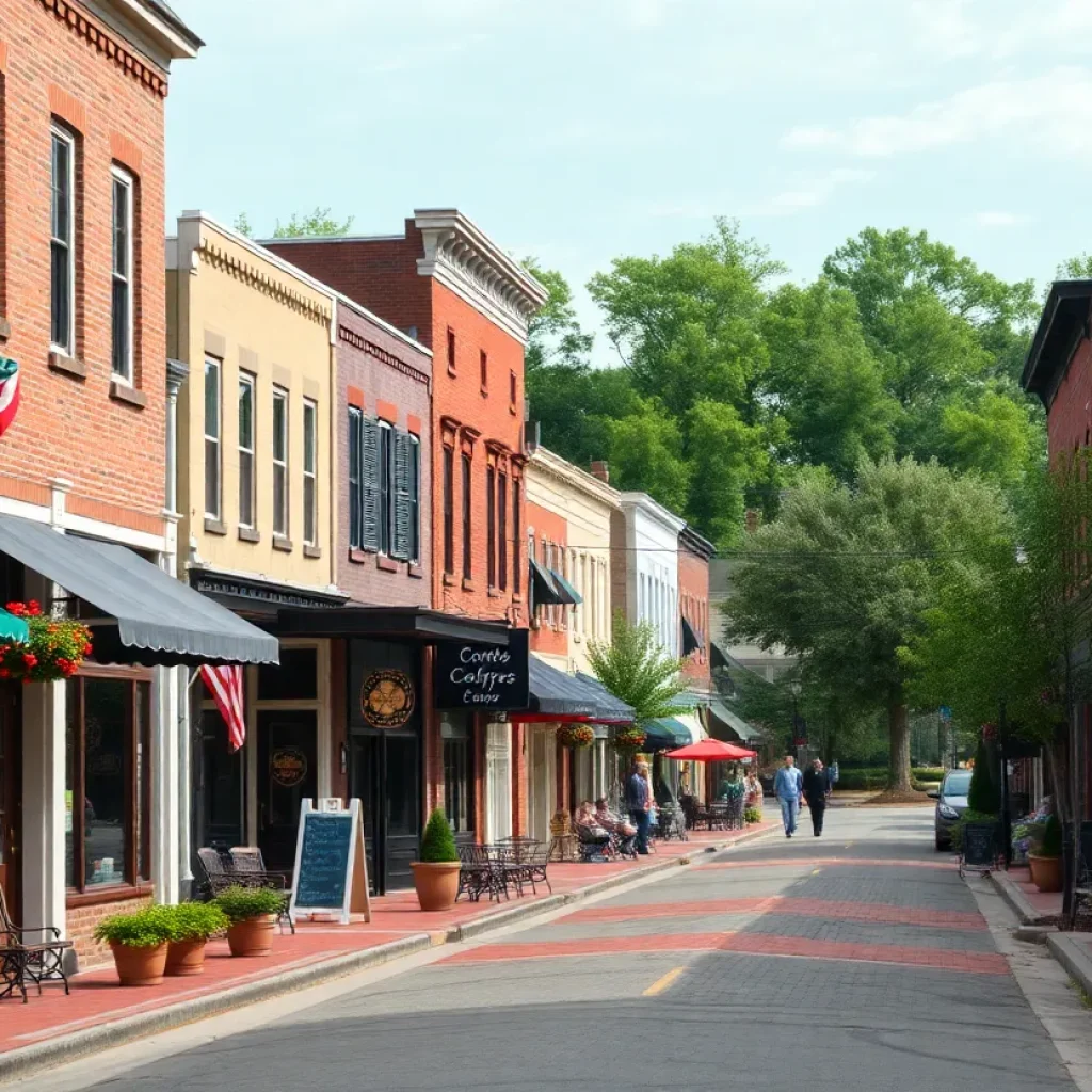 Historic buildings and cafes in Newberry South Carolina
