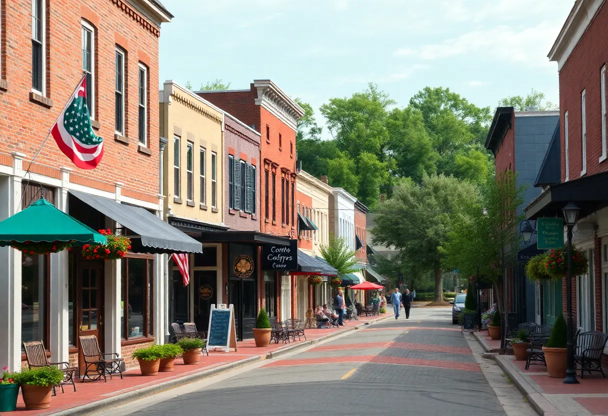 Historic buildings and cafes in Newberry South Carolina