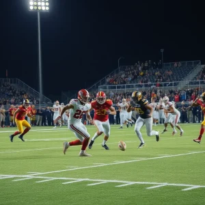 Newberry Academy football team playing against King Academy