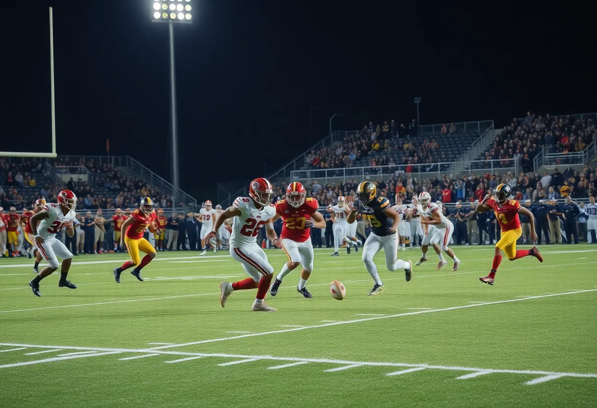 Newberry Academy football team playing against King Academy