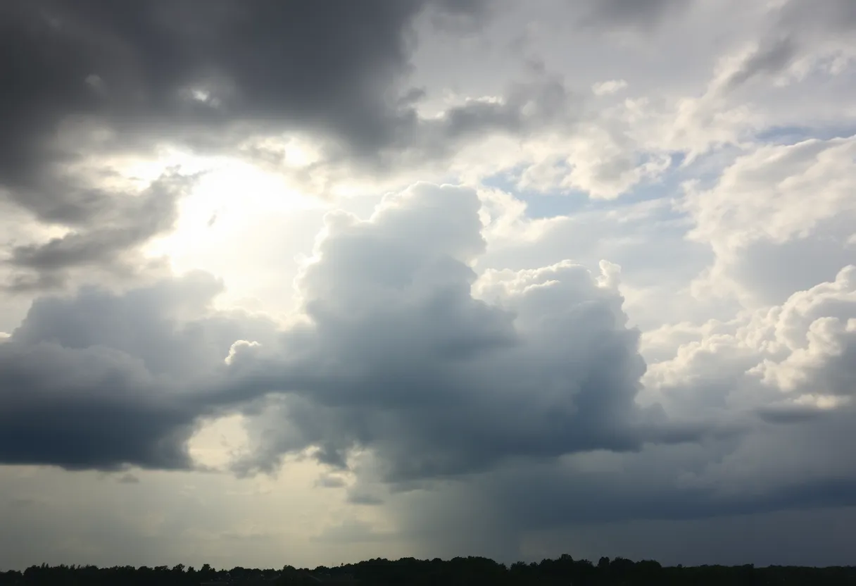 Stormy sky over Columbia, South Carolina