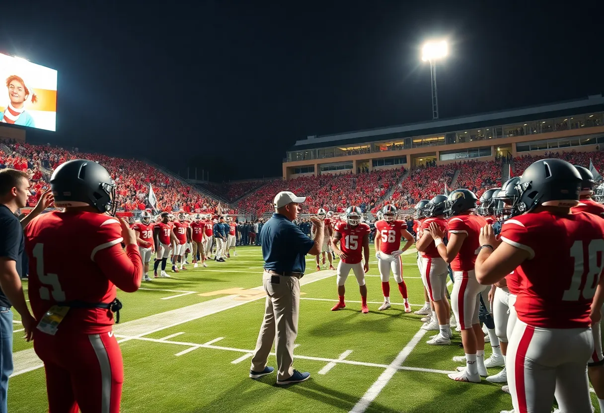 Excited fans at a UNC football game