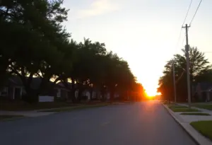 Neighborhood road in Wagener, South Carolina
