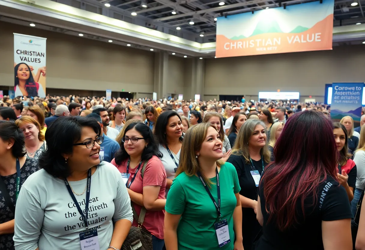 Women attending a Christian women's conference in Texas