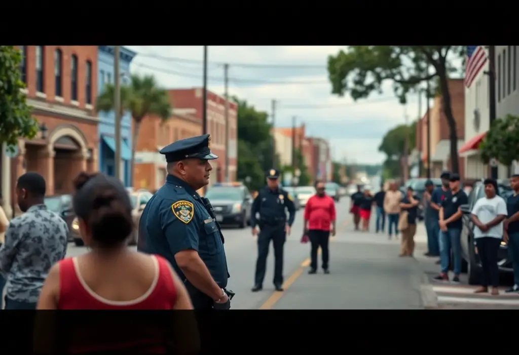 Emergency services in Clinton SC responding to a shooting scene.