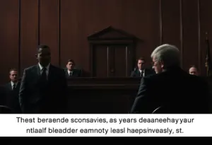 Courtroom scene representing justice and mental competency issues