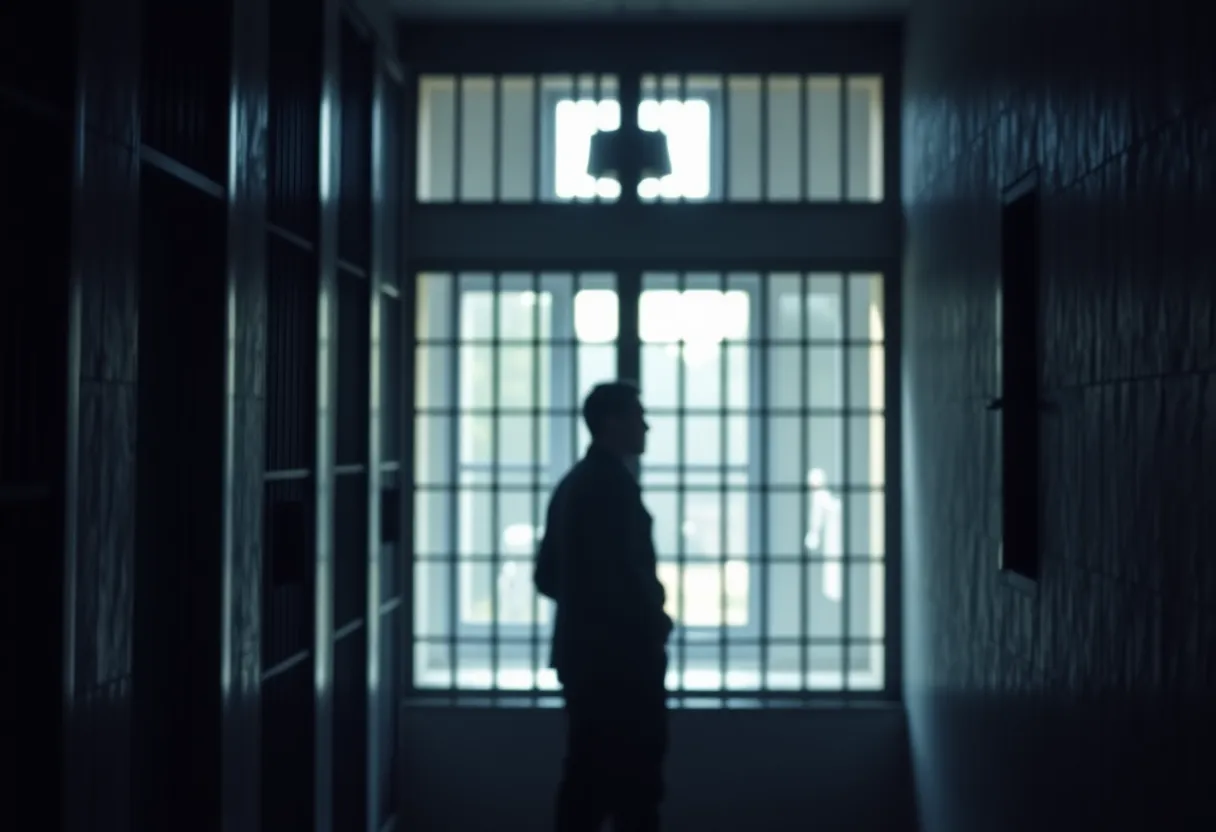 A reflective prison environment highlighting the life of inmates on death row.