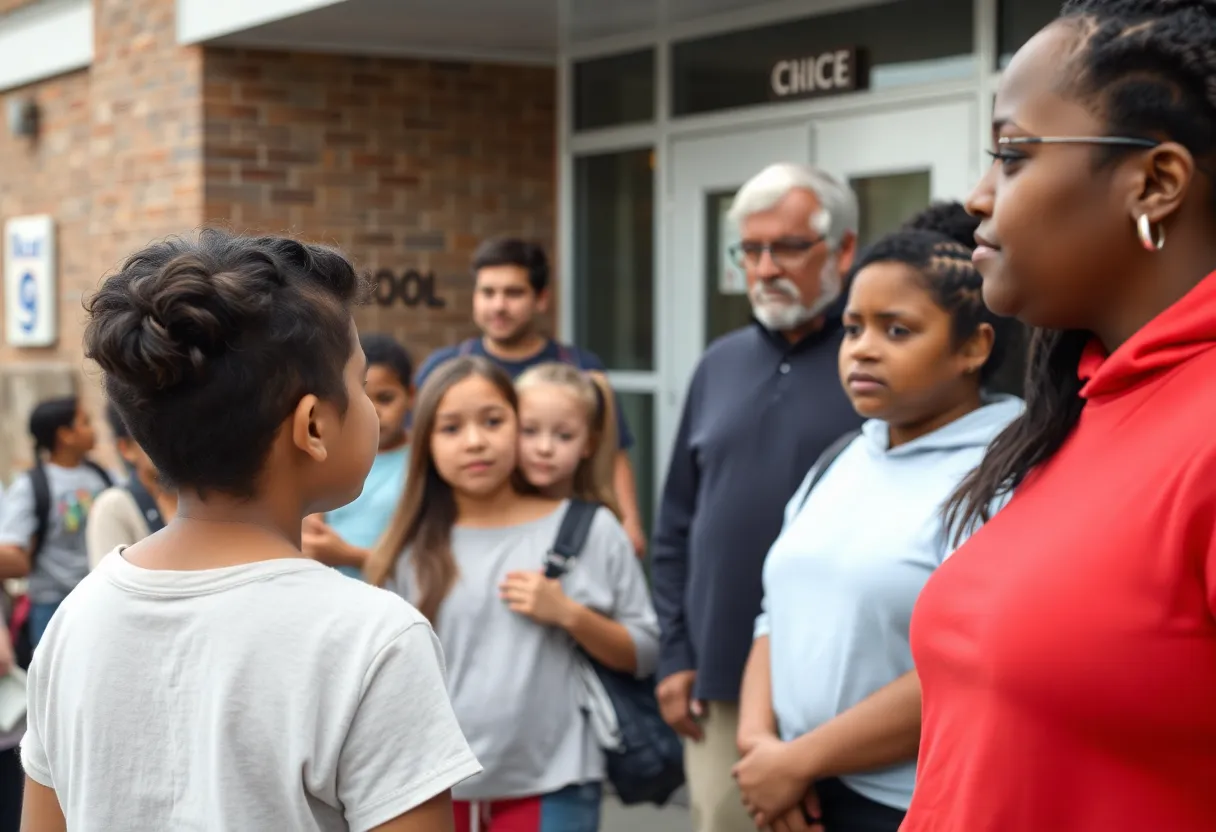 Community gathering at Kennebunk High School