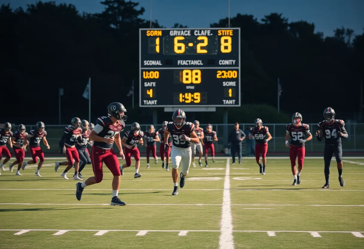 High school football game between Laurens Academy and Newberry Academy