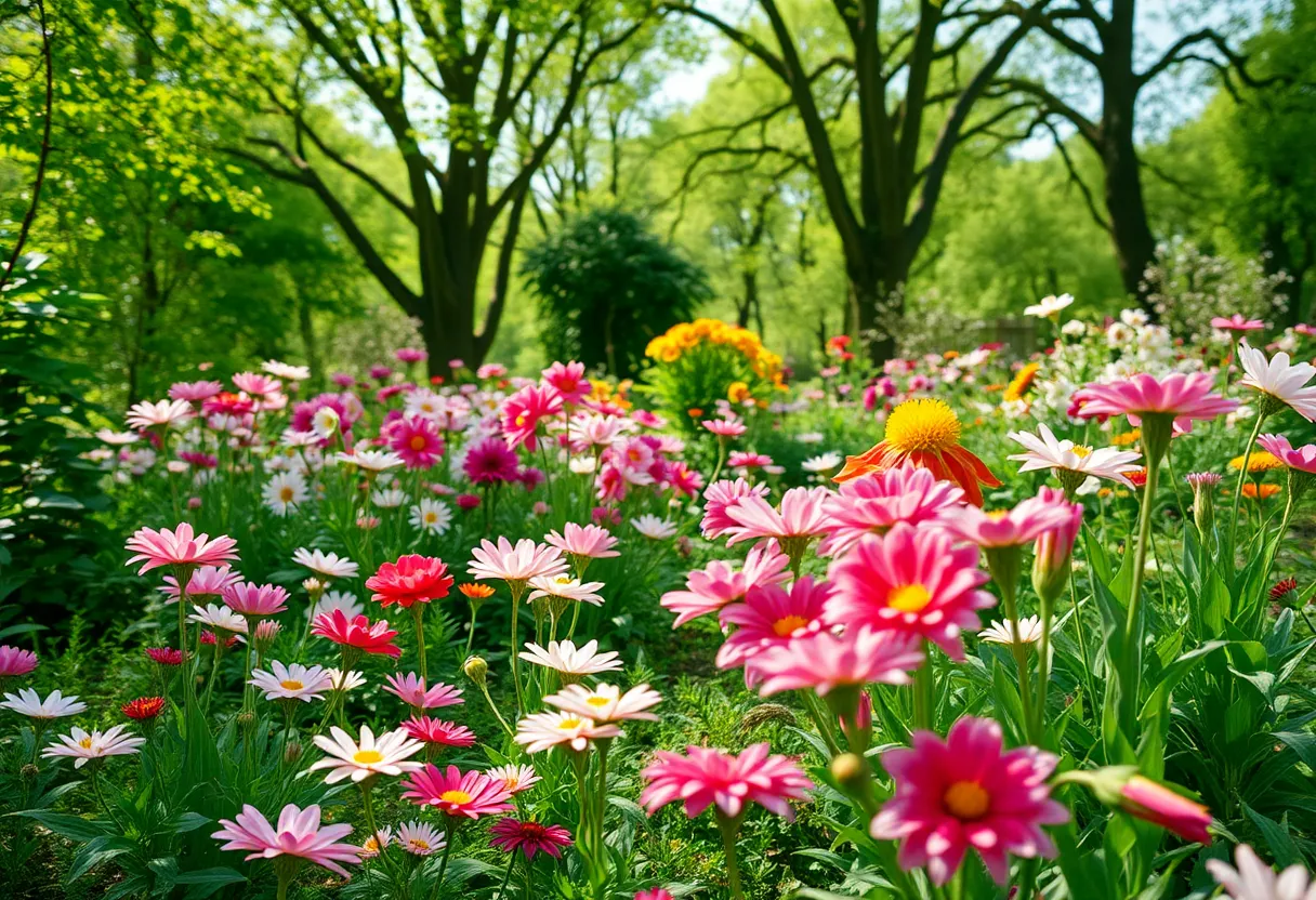 A peaceful garden representing love and family legacy.