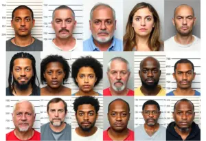 Collage of mugshots from the Midlands