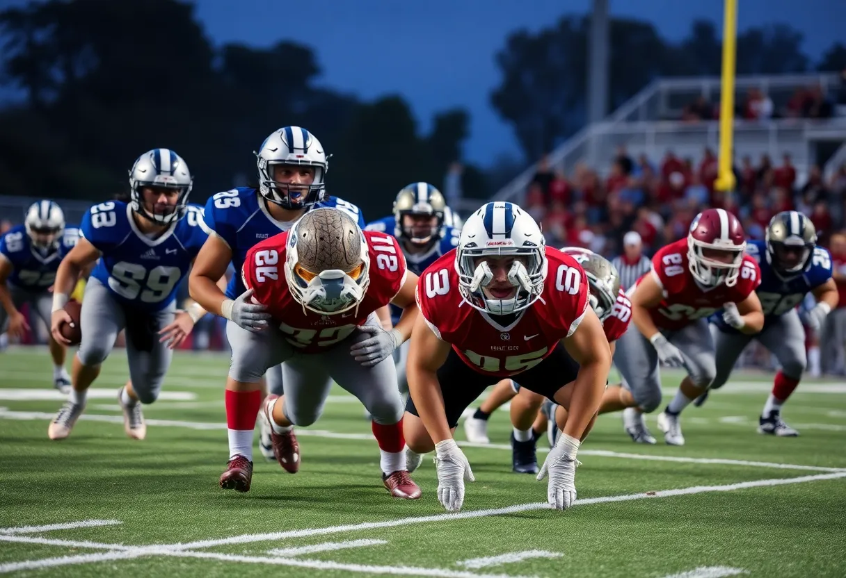 Newberry Bulldogs competing on the football field
