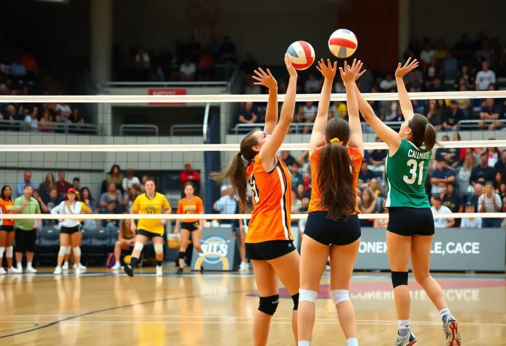 Volleyball match between Newberry College and Anderson University
