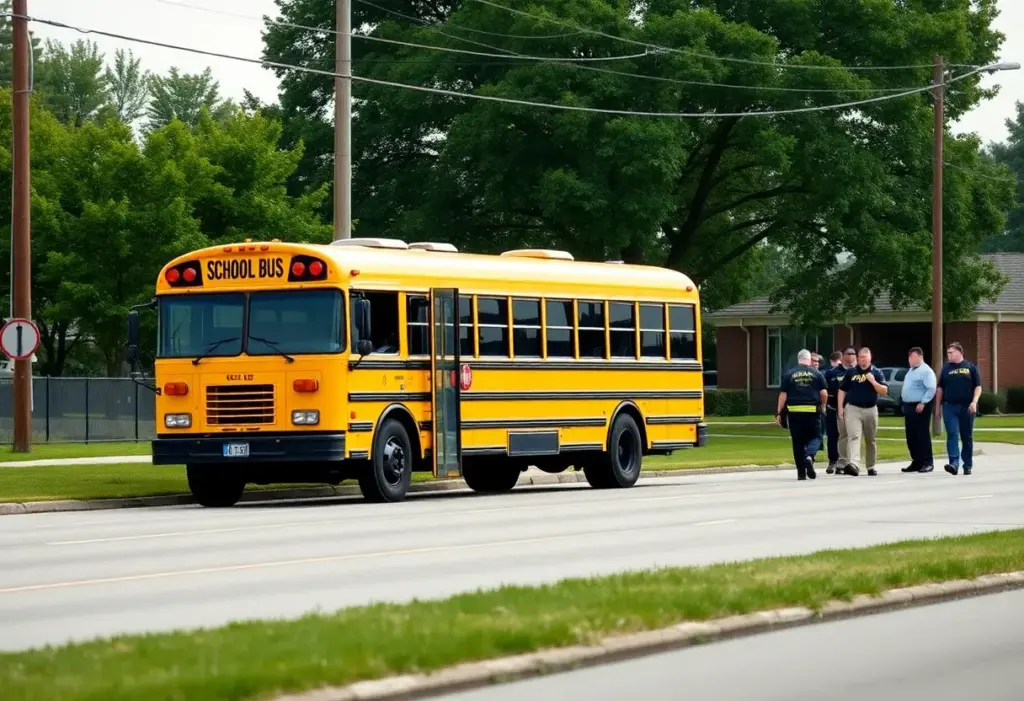 School bus incident in Newberry County with first responders