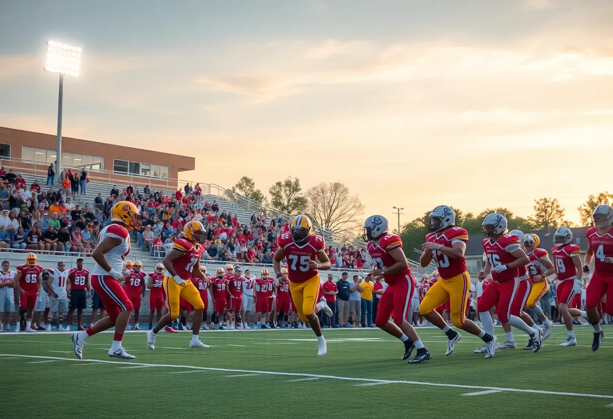 Newberry High School Bulldogs football team during a game