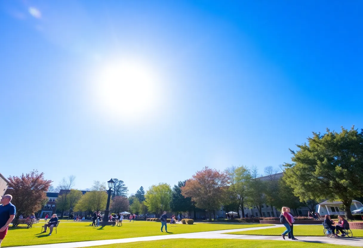 Clear blue skies and sunshine in Newberry, SC