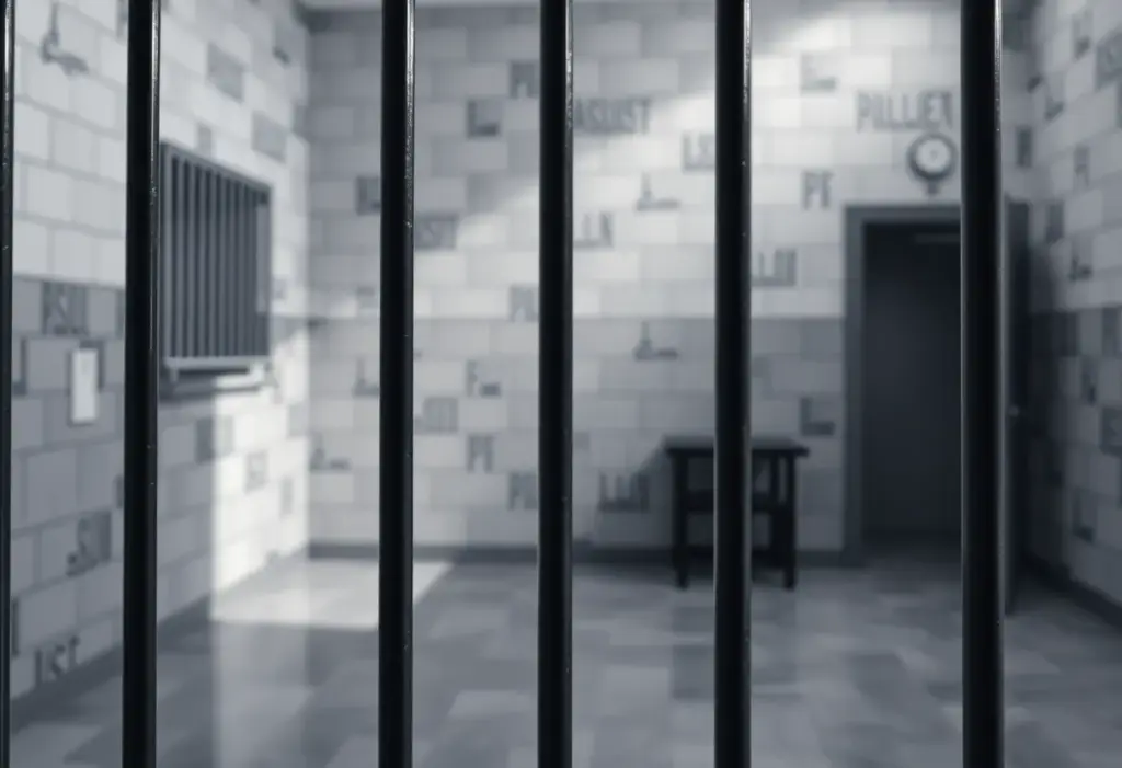 Abstract representation of a prison cell