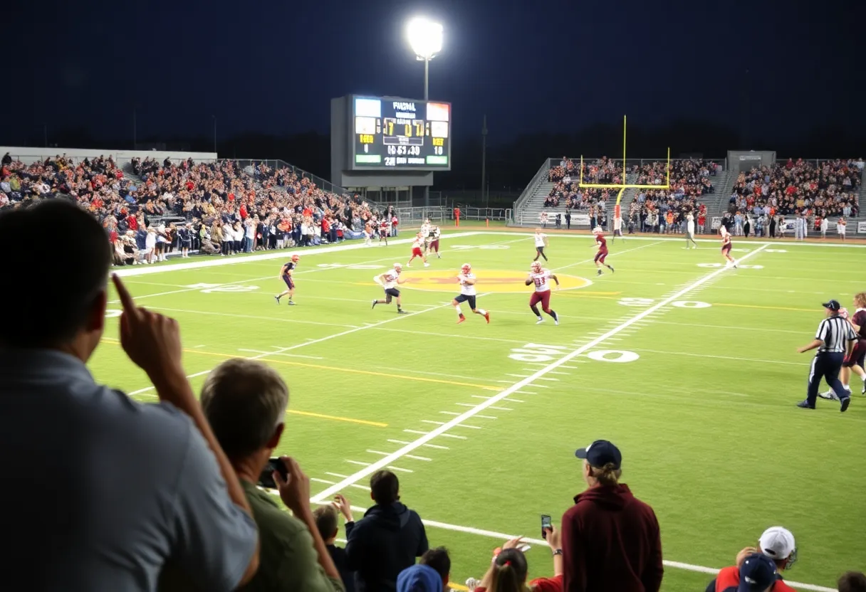 High school football match between South Carolina teams